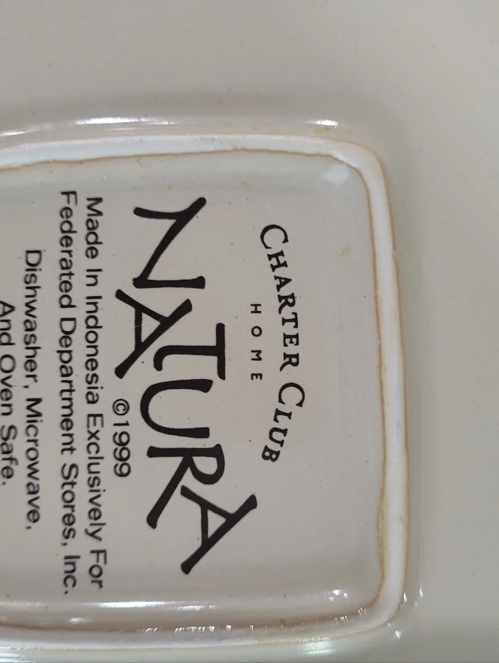 Discontinued Hard To Find  EUC Natura Charter Club Ceramic Bowl